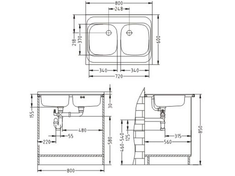 Купить Мойка кухонная Alveus Classic 40 SAT-60 1009078, хром