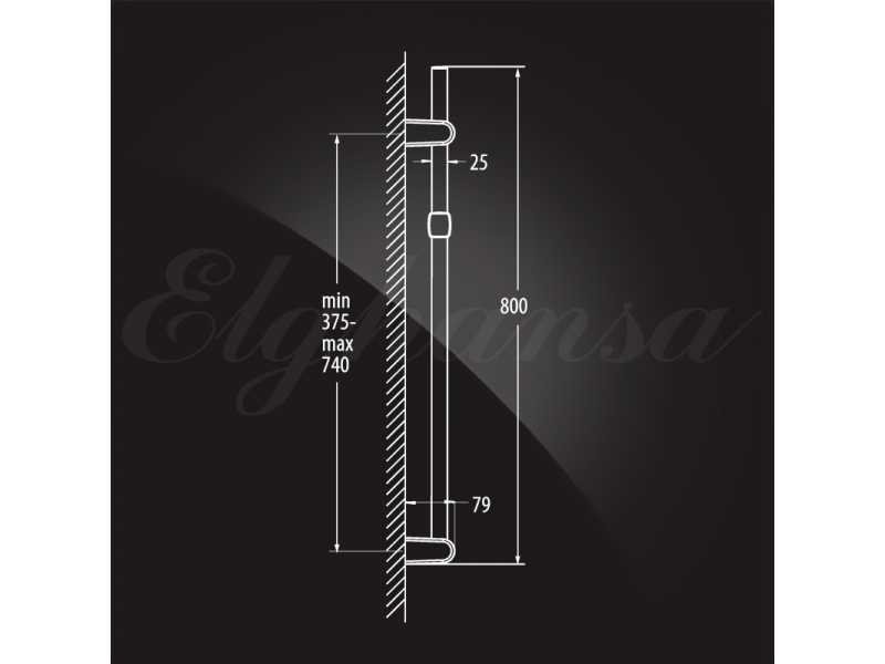 Купить Душевой гарнитур Elghansa SHOWER RAIL SB-75S 800 мм, хром