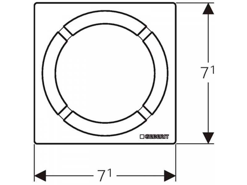 Купить Решетка Geberit 154.311.00.1, 8 x 8 см, круглая