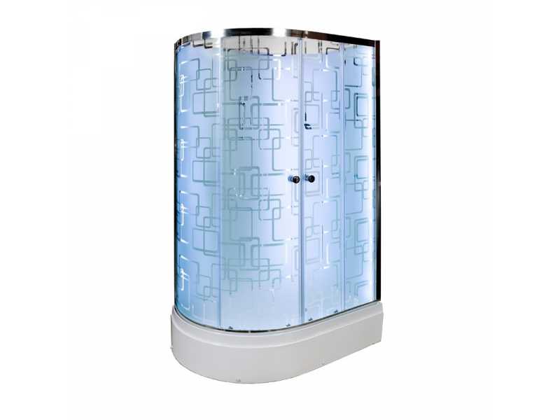 Купить Душевая кабина Deto Em EM2712 L/R N LED гм 120 x 80 см, без крыши, с Led подсветкой, с гидромассажем