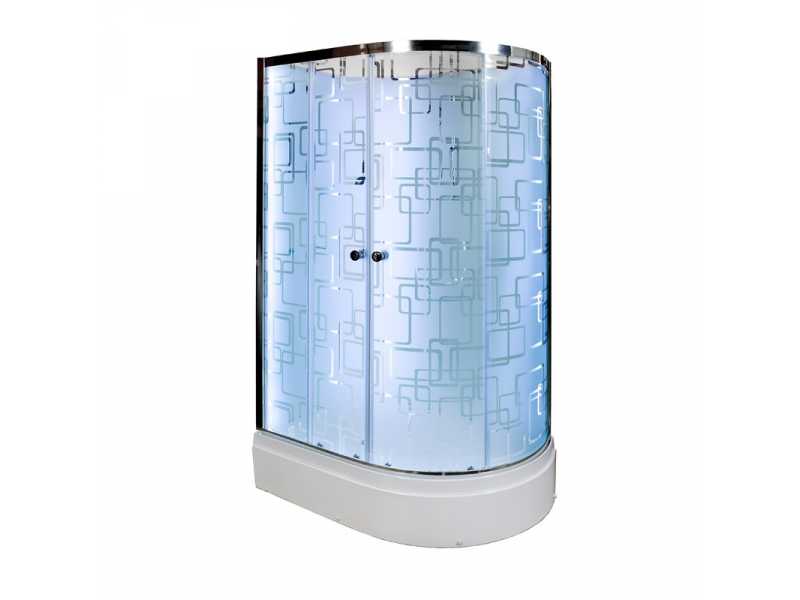 Купить Душевая кабина Deto Em EM2712 L/R N LED гм 120 x 80 см, без крыши, с Led подсветкой, с гидромассажем
