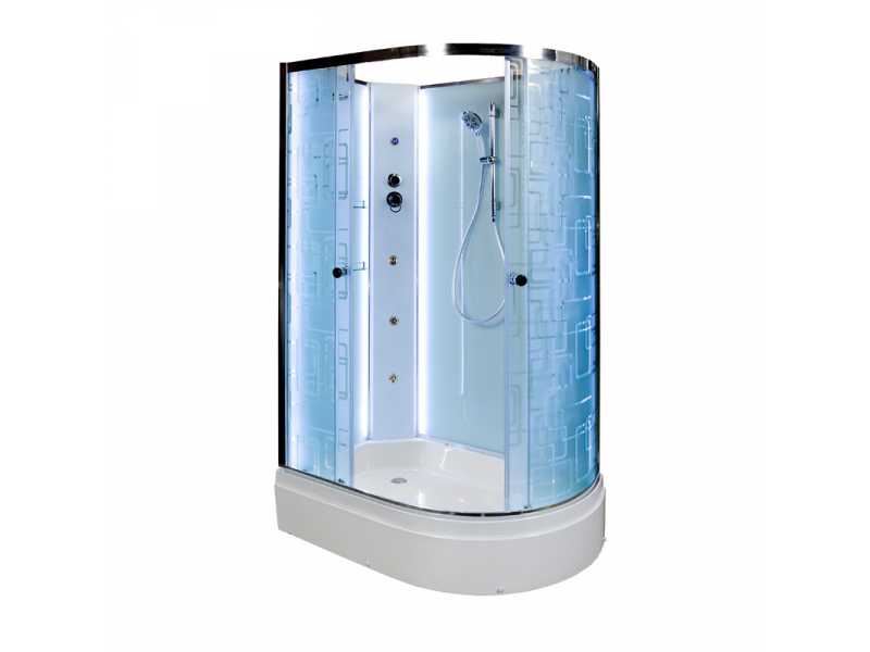 Купить Душевая кабина Deto Em EM2712 L/R N LED гм 120 x 80 см, без крыши, с Led подсветкой, с гидромассажем