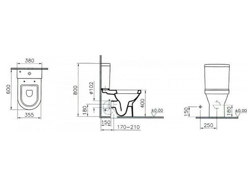 Купить Напольный унитаз Vitra Diana 9815B003-1165