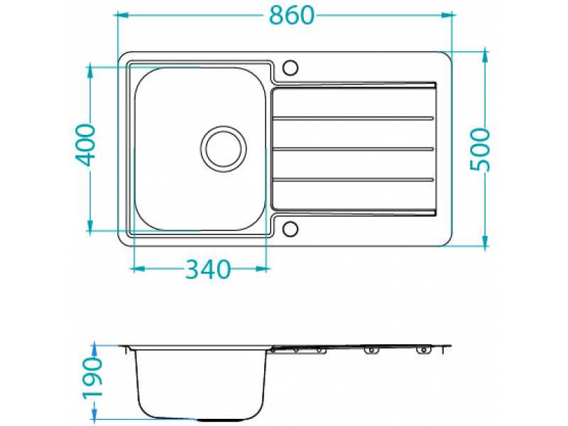 Купить Мойка кухонная Alveus LINE MAXIM 20 SAT-90 860 x 500 1089611