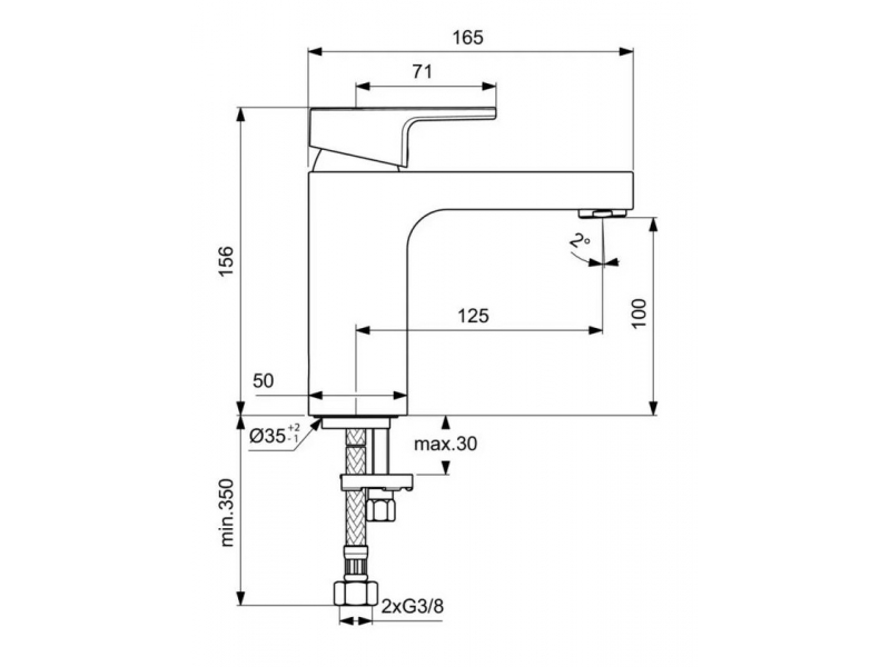 Купить Смеситель Ideal Standard Edge Project для раковины, хром, A7105AA