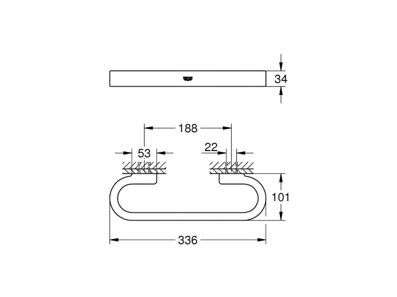 Купить Поручень Grohe Selection 41064DA0, 30 cм, розовая бронза глянец