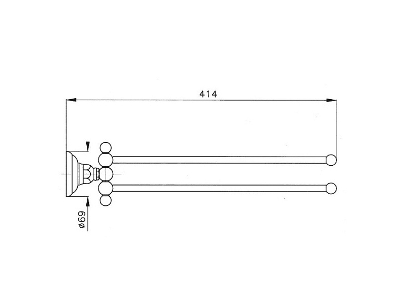 Купить Полотенцедержатель Nicolazzi Classico 1482DB бронза, 41.4 см