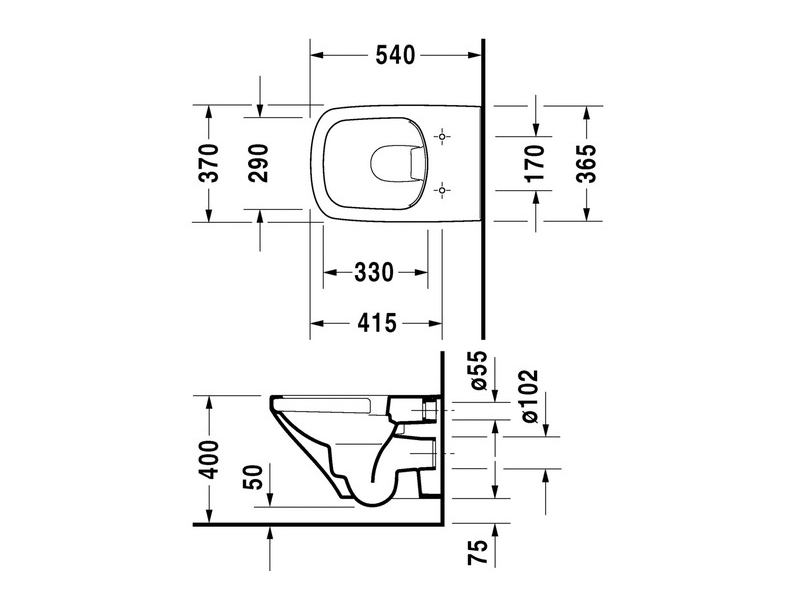 Купить Подвесной унитаз Duravit Durastyle 2538090000 безободковый