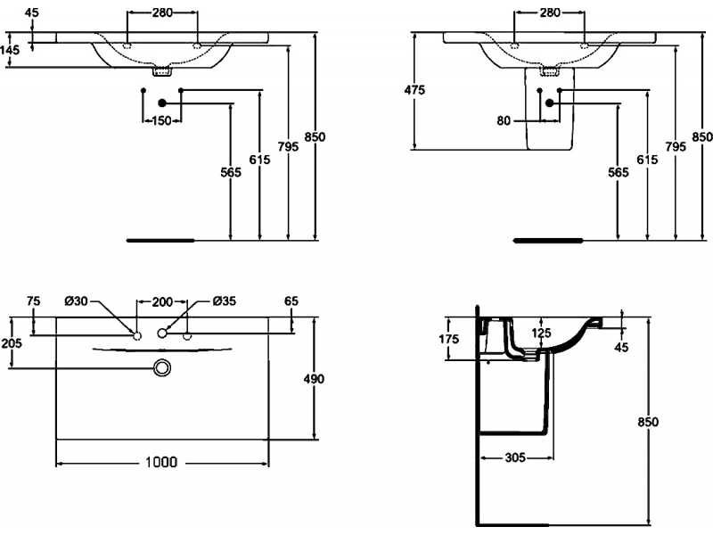 Купить Раковина Ideal Standard Connect E812601 100 см