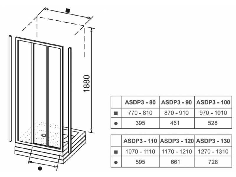 Купить Душевая дверь в нишу Ravak Supernova ASDP3-120, профиль сатин, витраж перл, 00VG0U0211