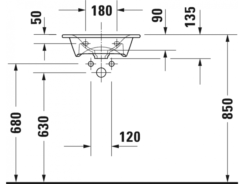 Купить Раковина Duravit Viu 07334500411 45 x 31 х 16 см накладная, покрытие WG, белый