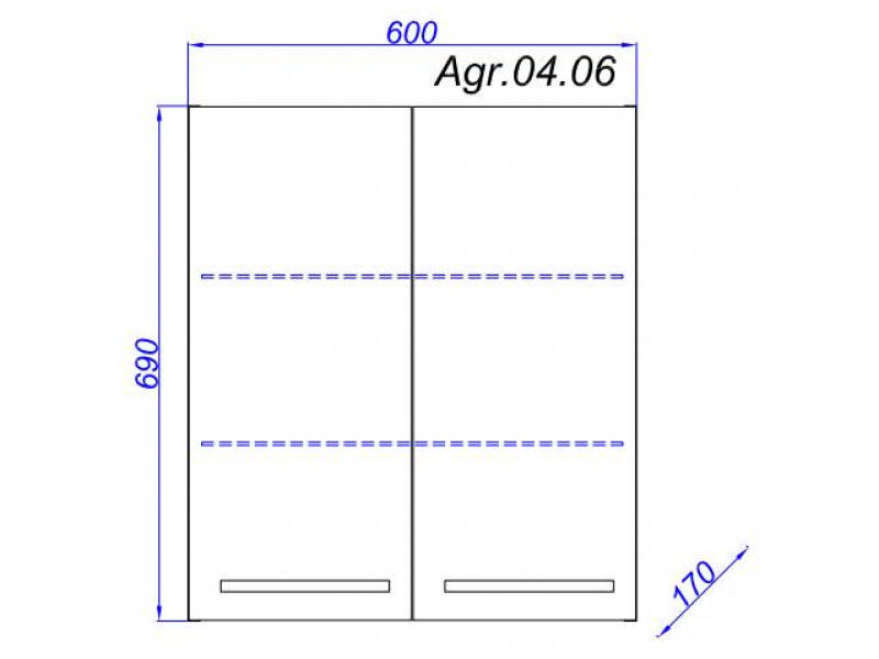 Купить Шкаф подвесной Aqwella Аллегро 65 Agr.04.06