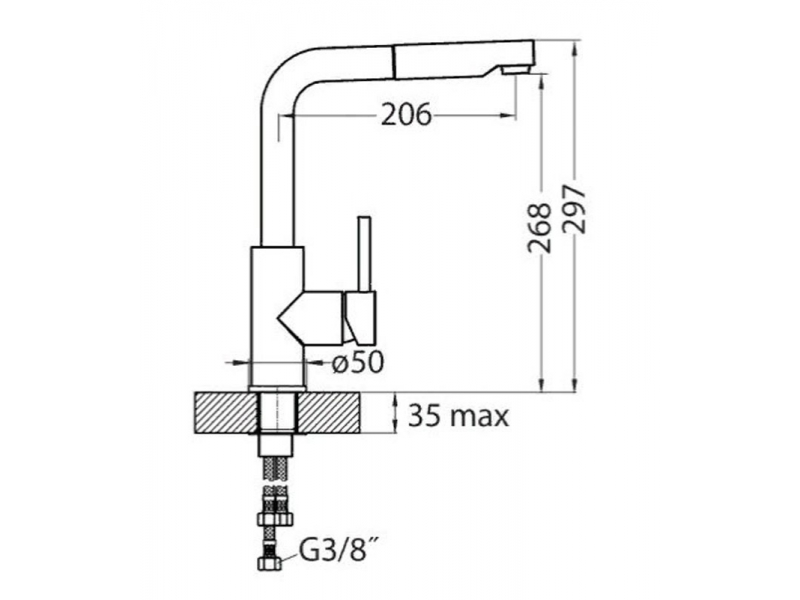 Купить Смеситель для кухни Alveus Siros-P G91 Carbon 1129048, черный