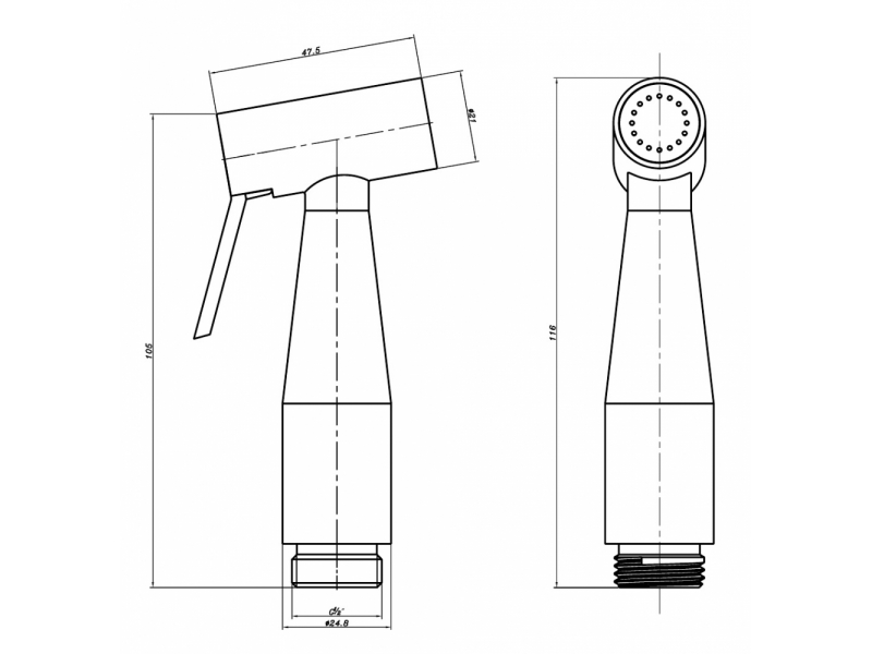 Купить Гигиенический душ Aquanet Passion AF300-83B, черный матовый, 261833