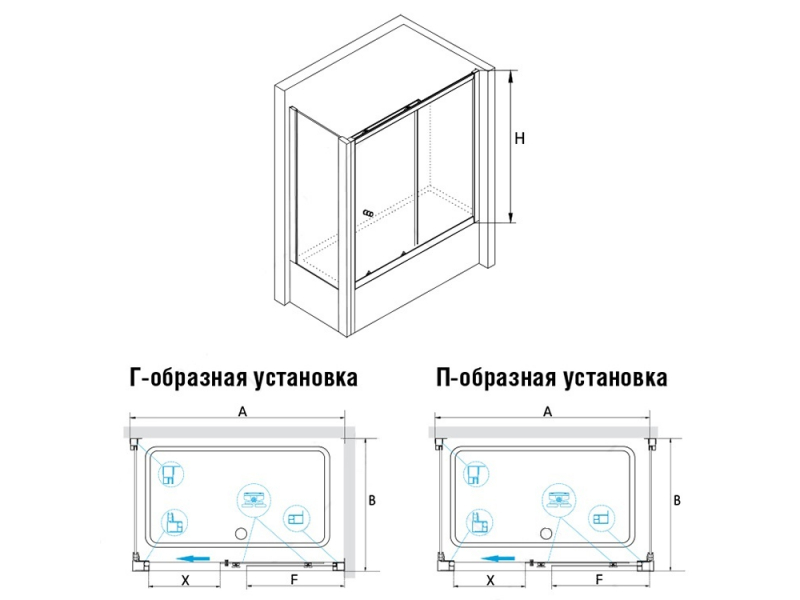 Купить Шторка на ванну RGW SC-82, 04118277-11, 170 x 70 x 150 см стекло прозрачное, хром