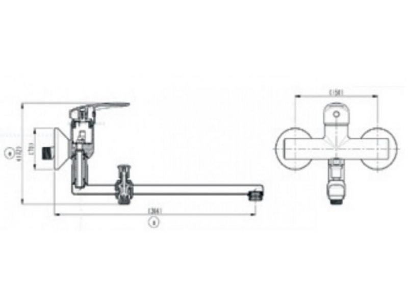 Купить Смеситель для ванны Vitra Dynamic S A42038EXP