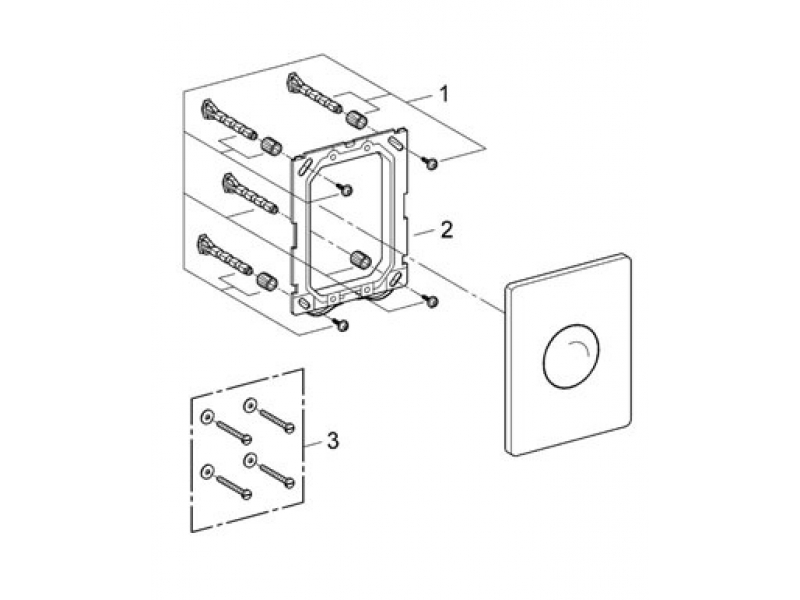 Купить Кнопка для инсталляции Grohe Skate 37547P00, матовый хром