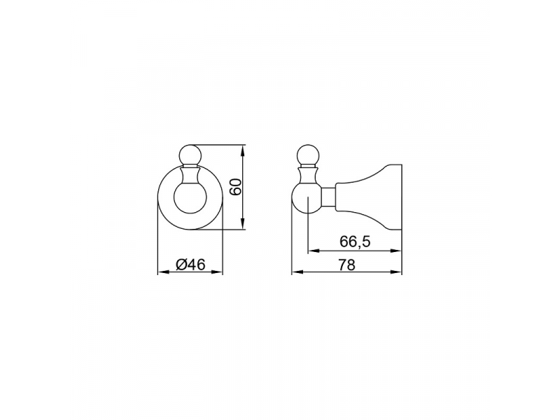 Купить Крючок Veragio Gialetta VR.GIL-6431.DO, золото