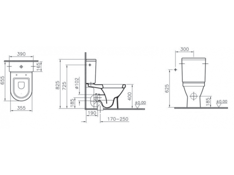 Купить Напольный унитаз Vitra S50 5321B003-0088 с функцией биде