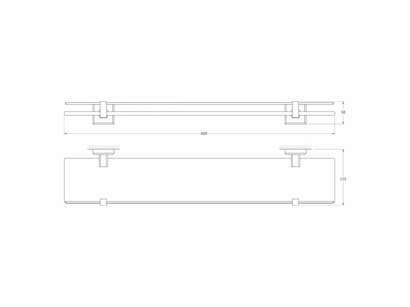 Купить Полка с держателем Artwelle Hagel 992760, цвет хром