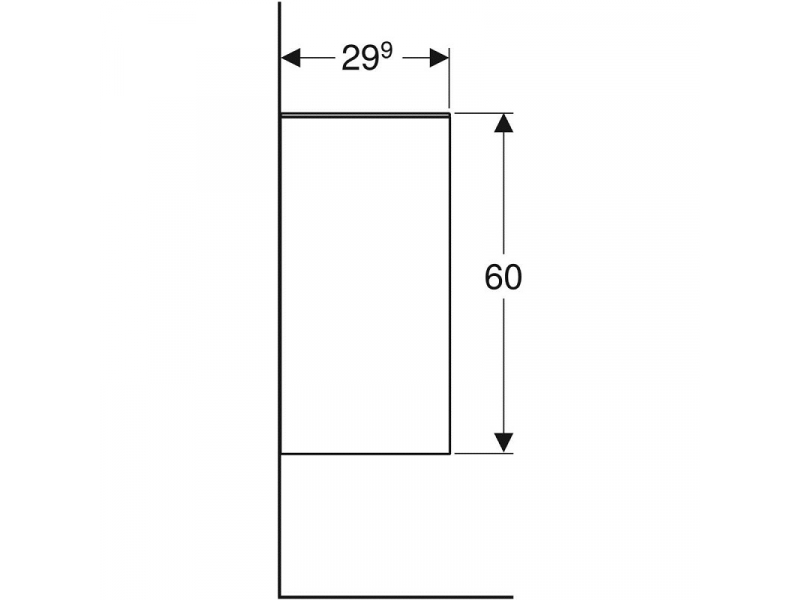 Купить Шкафчик Geberit Smyle Square 500.358.JK.1, 36 см, цвет лава