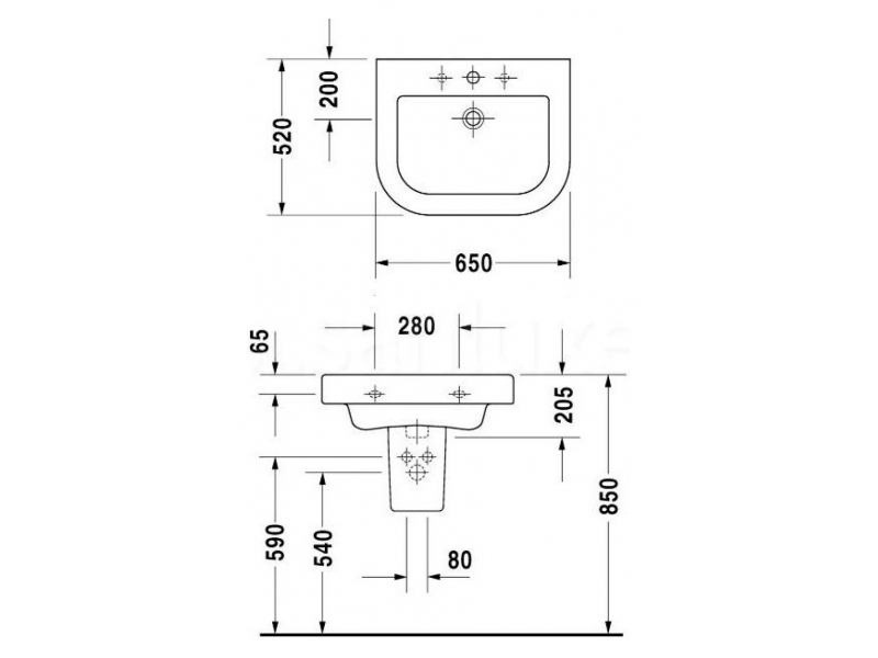 Купить Раковина Duravit Happy D. 2 2318650000, 60 см