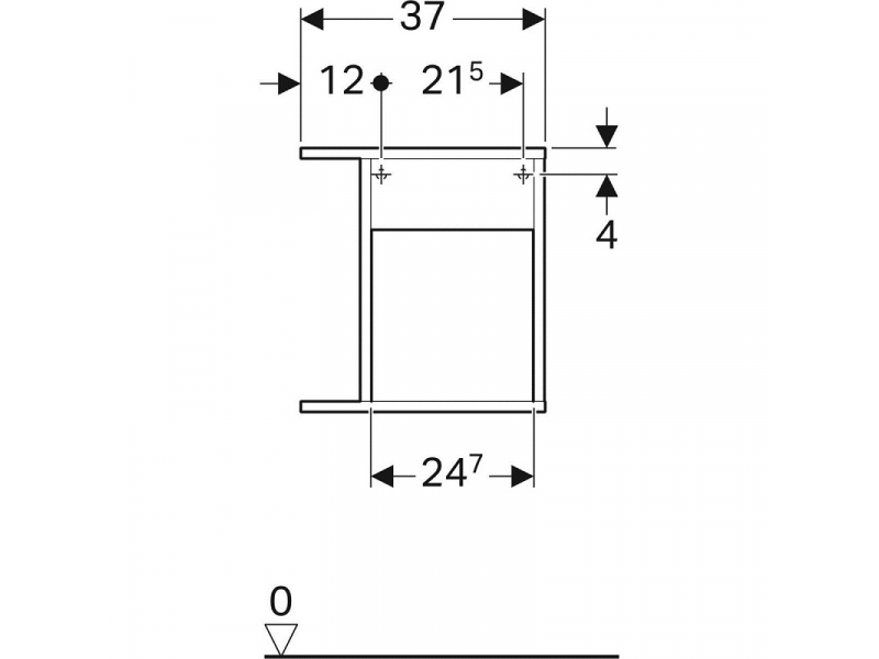 Купить Шкафчик Geberit iCon 840239000, 37 см, с многофункциональным ящиком, цвет платиновый