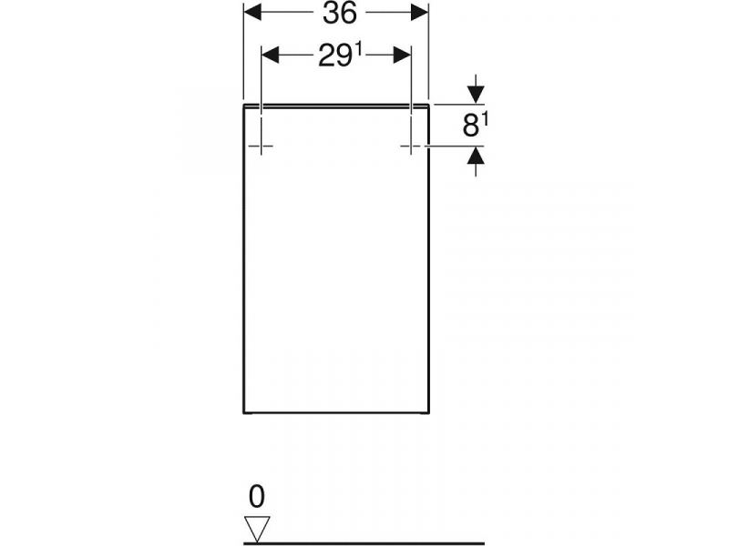 Купить Шкафчик Geberit Smyle Square 500.359.00.1/500.360.00.1, 36 см, цвет белый