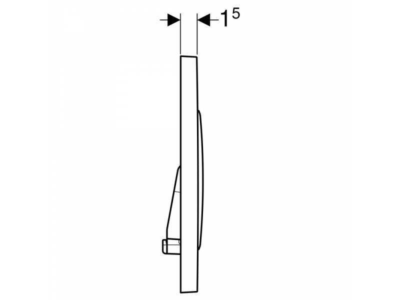 Купить Клавиша Geberit Sigma Type 20 115.882.JQ.1, двойной смыв, глянцевый хром (не оставляет отпечатки пальцев)