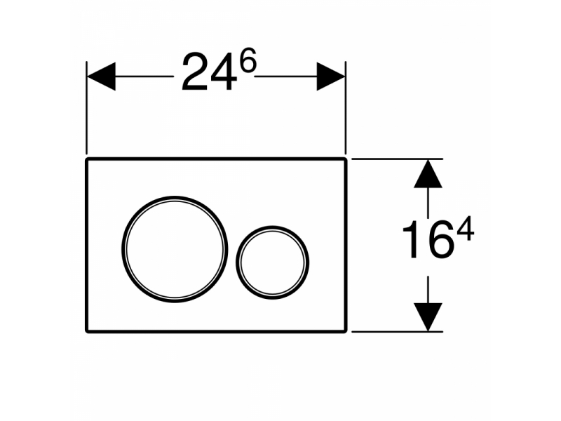Купить Клавиша Geberit Sigma Type 20 115.882.JQ.1, двойной смыв, глянцевый хром (не оставляет отпечатки пальцев)