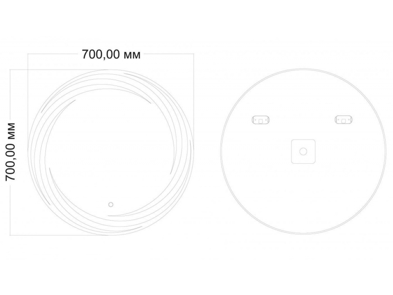 Купить Зеркало Art&Max Romantic AM-Rom-700-700-DS-F, D70 см, с подсветкой