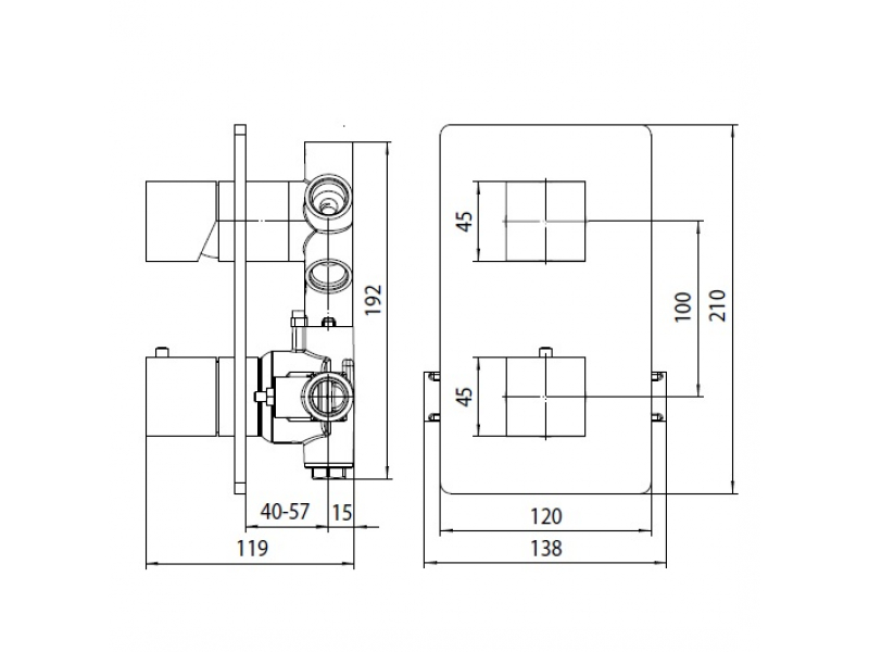 Купить Смеситель термостатический Bossini Cube Z00061.073, черный матовый