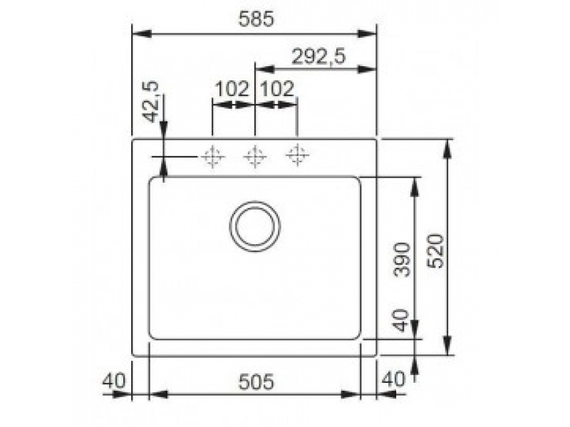 Купить Мойка Franke MARIS MRG 610-58, 114.0313.266, гранит, установка сверху, цвет миндаль, 58,5*52 см