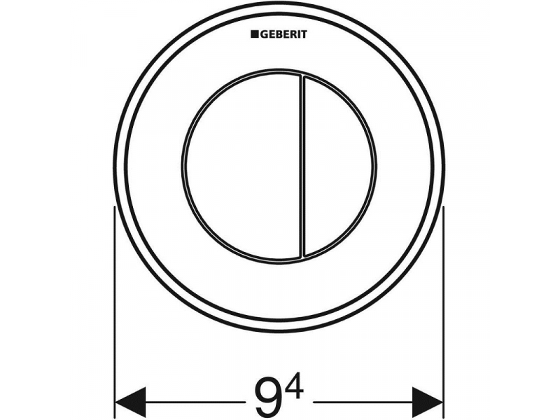 Купить Клавиша смыва Geberit Type 10 дистанционная, клавиша - черный, кольцо - глянцевый хром, 116.055.KM.1
