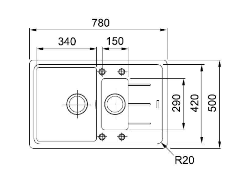 Купить Мойка Franke BASIS BFG 651-78, 114.0280.884, гранит, установка сверху, оборачиваемая, цвет графит, 78*50 см