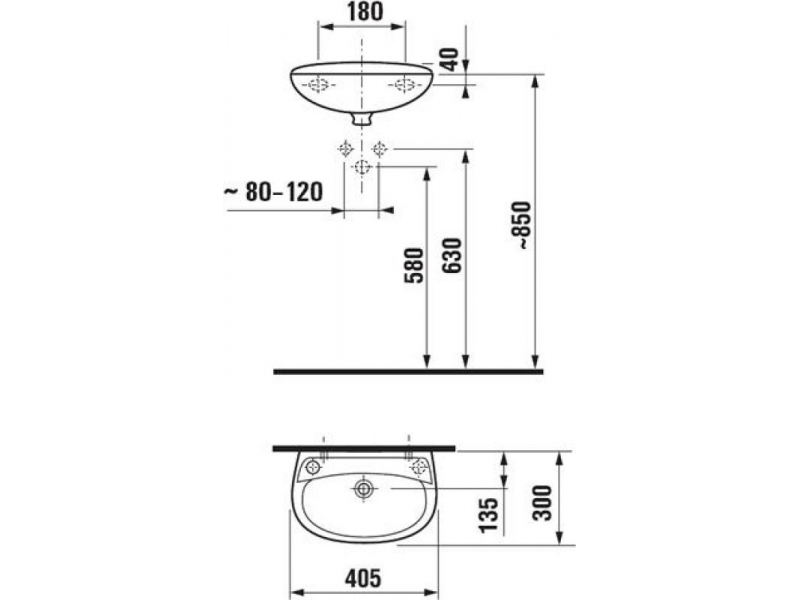 Купить Рукомойник Jika Lyra 40 1527.1 L