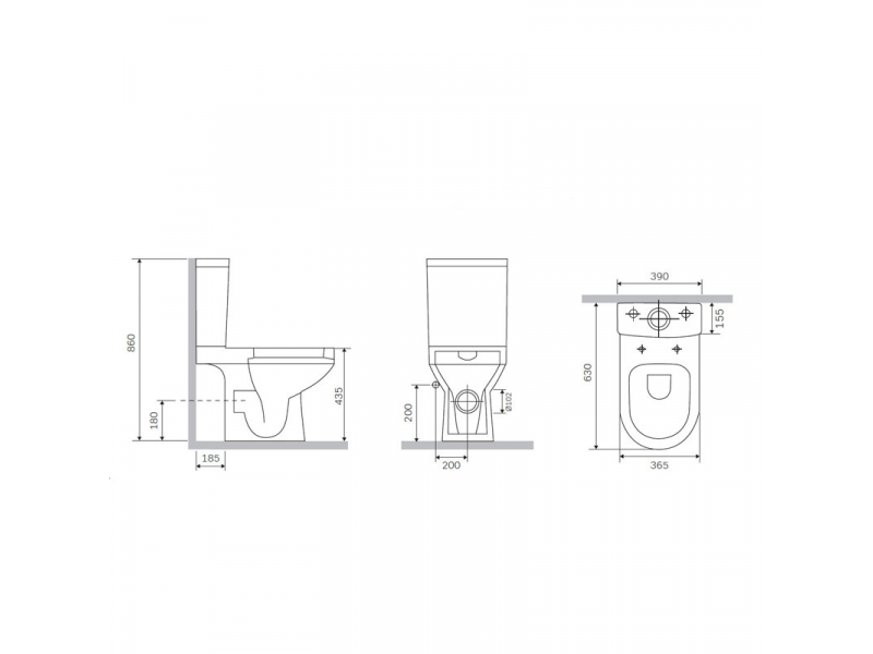 Купить Напольный унитаз Am.Pm Spirit C708600WH FlashClean V2.0, безободковый