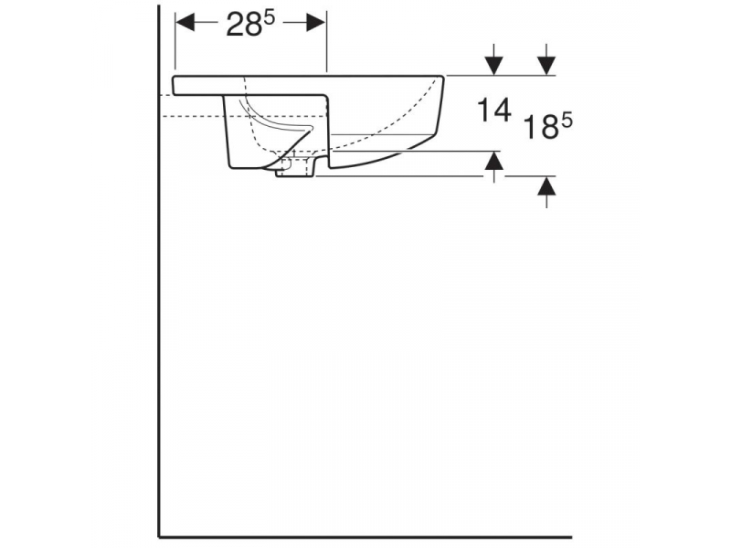 Купить Раковина Geberit Variform 500.782.01.2, 50 x 50 см, белая