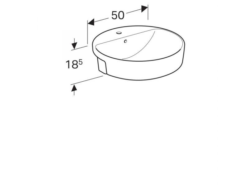 Купить Раковина Geberit Variform 500.782.01.2, 50 x 50 см, белая