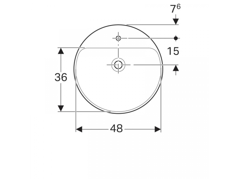 Купить Раковина Geberit Variform 500.782.01.2, 50 x 50 см, белая