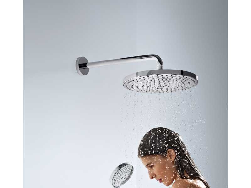 Купить Верхний душ Hansgrohe Raindance Select 26466000, 24х24 см, 2 режима струи, с держателем, хром