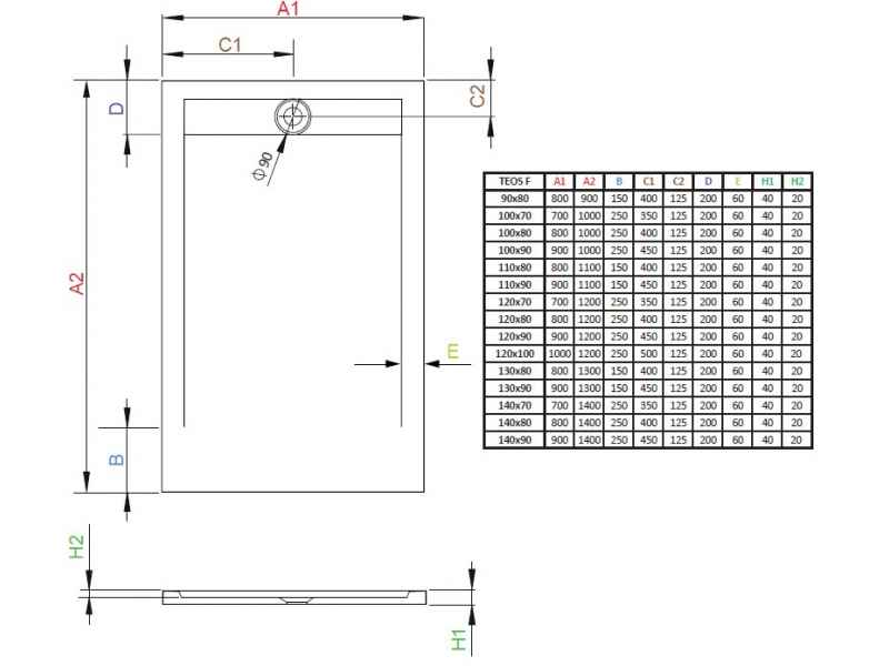 Купить Поддон для душа Radaway Teos F, 130 x 90 см, прямоугольный, HTF13090-04