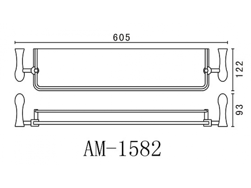 Купить Полка стеклянная Art&Max Elegant AM-E-1582