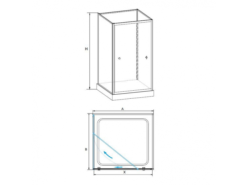 Купить Душевая кабина RGW OLB-206, 90 x 90 см, профиль - хром (13130699-91)