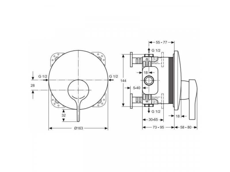 Купить Смеситель Ideal Standard Melange A4719AA для душа