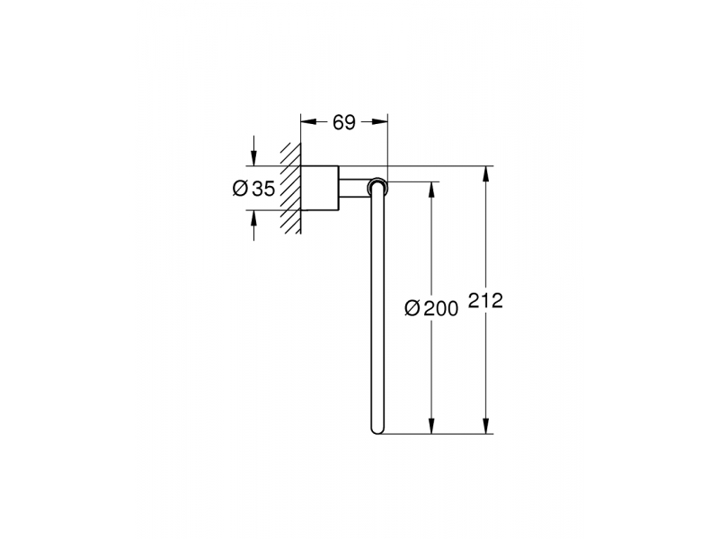 Купить Полотенцедержатель Grohe Atrio 40307003, 21.4 см, хром