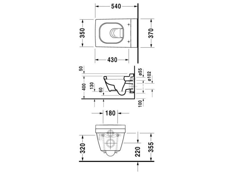 Купить Подвесной унитаз Duravit 2nd floor 2220090000