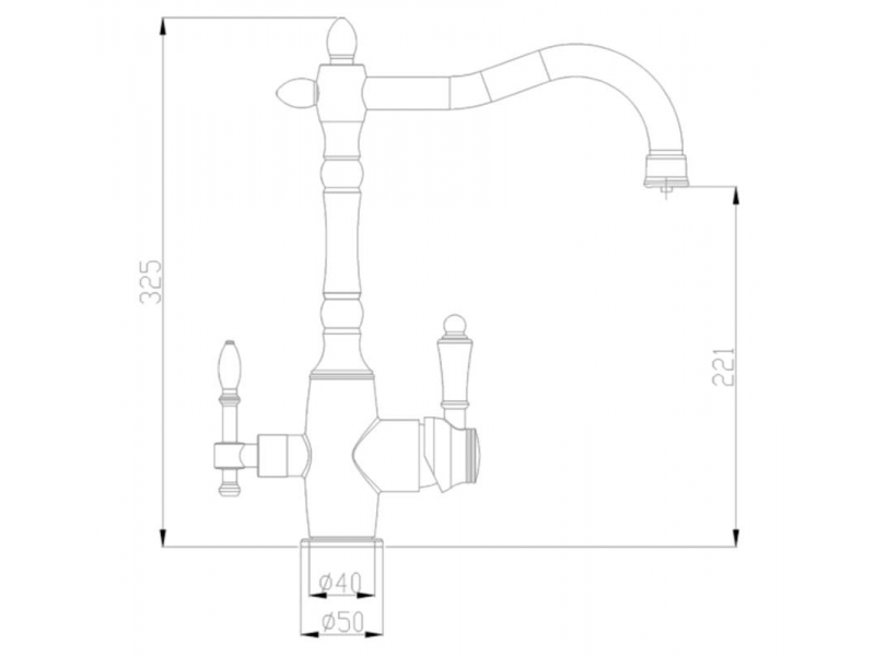 Смеситель для кухни zorg steel hammer sh 321 satin