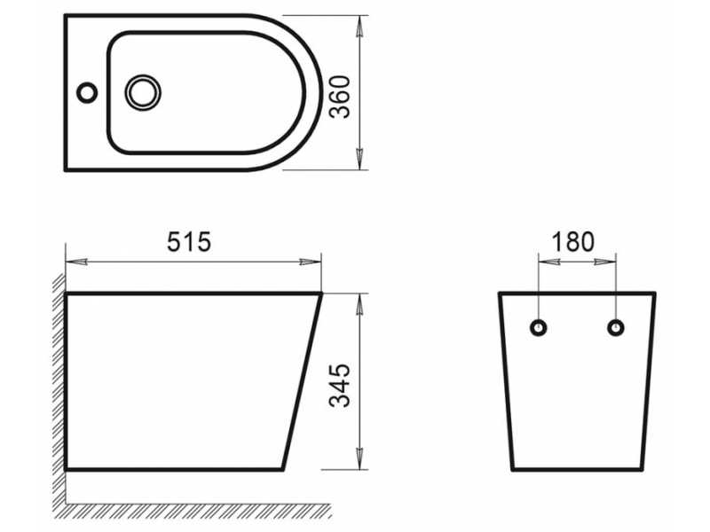 Купить Подвесное биде BelBagno Flay-R, белое, BB053BH