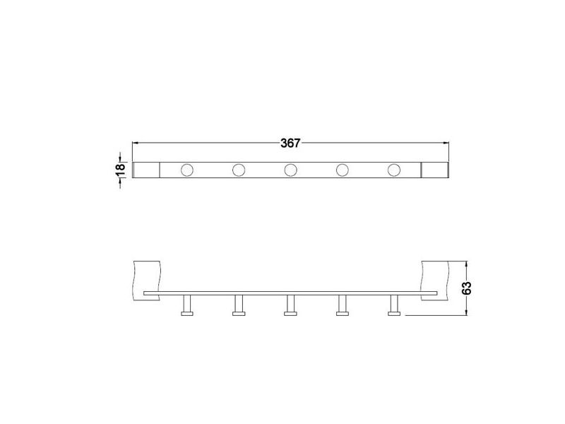 Купить Планка на пять крючков Schein Swing 321*5B2